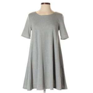 Heathered gray swing dress
